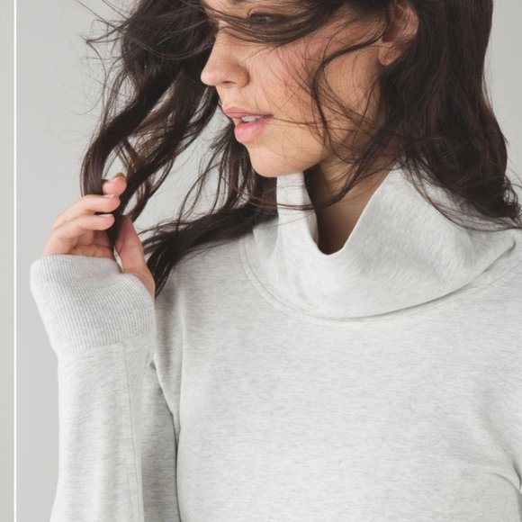 Lululemon On The Double Pullover Sweater Heathered White / Heathered White - Picture 4 of 16